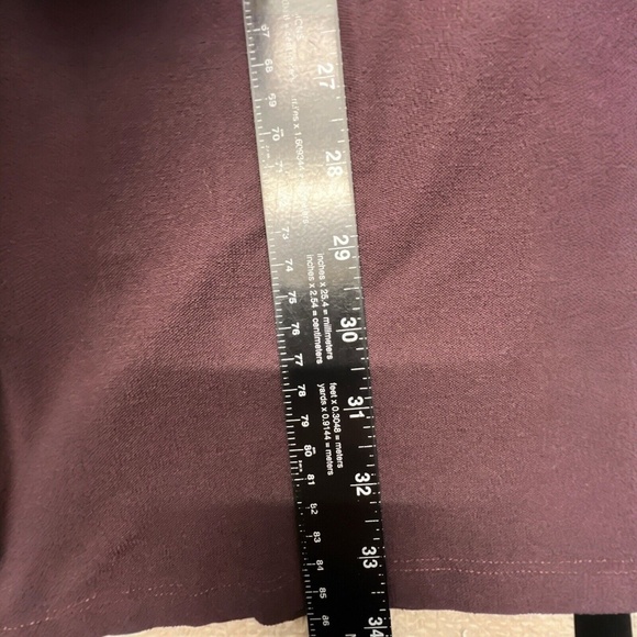 Eileen Fisher Pants Women 18P Burgundy Crop Lightweight Washable Stretch Crepe - Picture 9 of 11